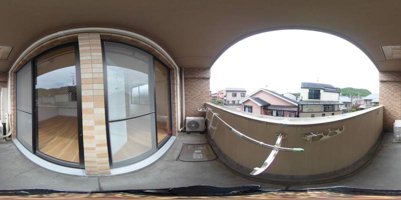パノラマ画像バルコニー