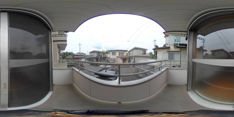 パノラマ画像バルコニー
