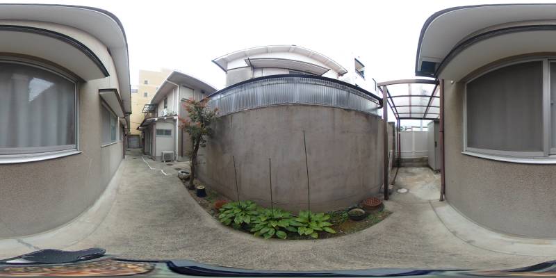 パノラマ画像庭