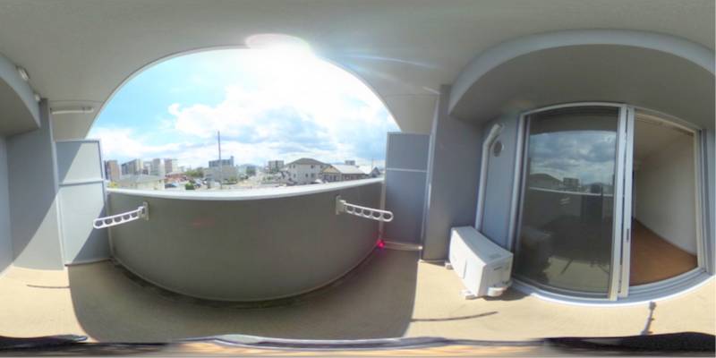 パノラマ画像バルコニー