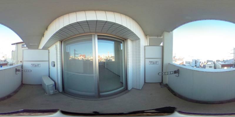 パノラマ画像バルコニー