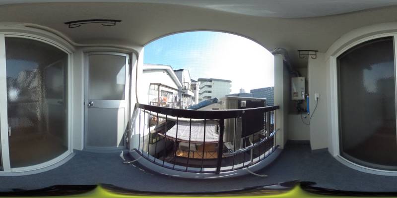 パノラマ画像バルコニー