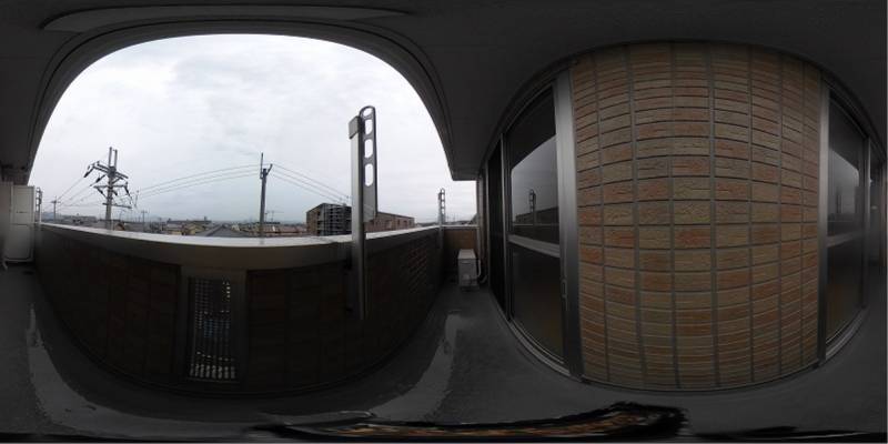 パノラマ画像バルコニー