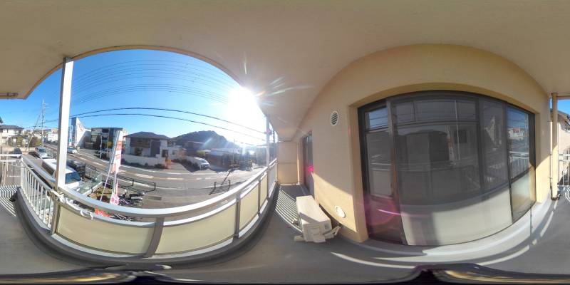 パノラマ画像バルコニー