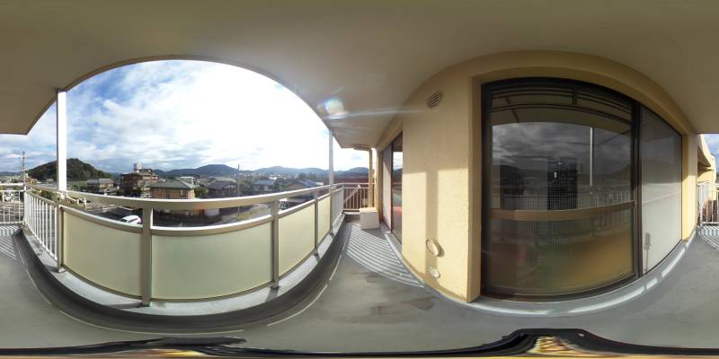 パノラマ画像バルコニー