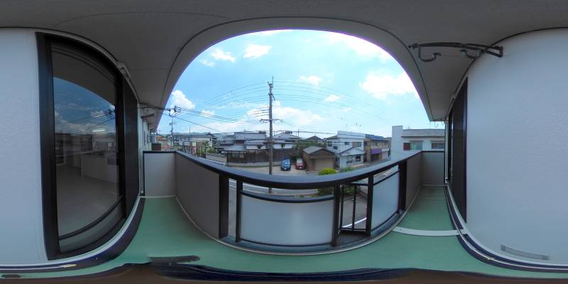 パノラマ画像バルコニー
