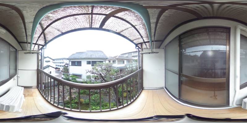 パノラマ画像バルコニー