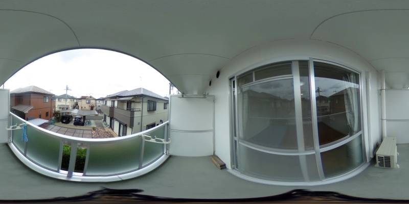 パノラマ画像バルコニー