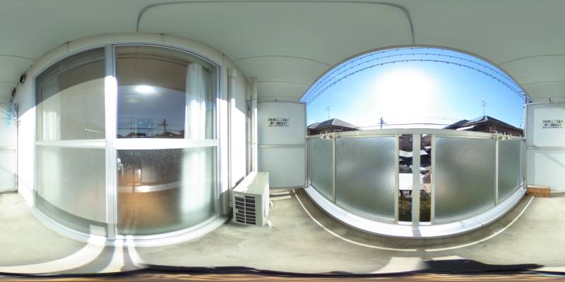 パノラマ画像バルコニー