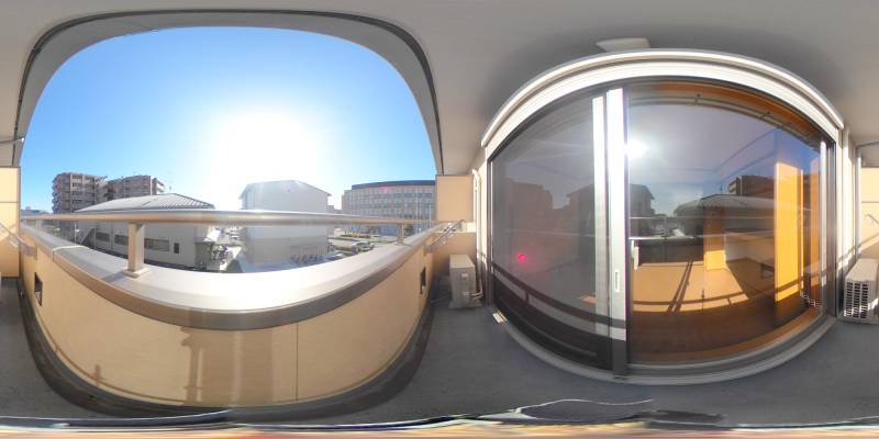 パノラマ画像バルコニー