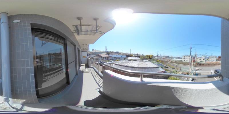 パノラマ画像バルコニー