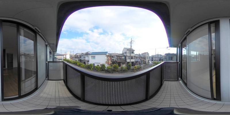 パノラマ画像バルコニー