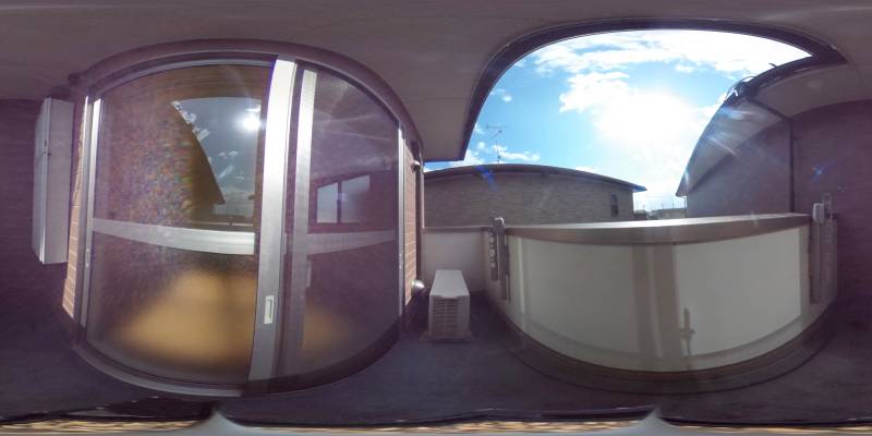 パノラマ画像バルコニー