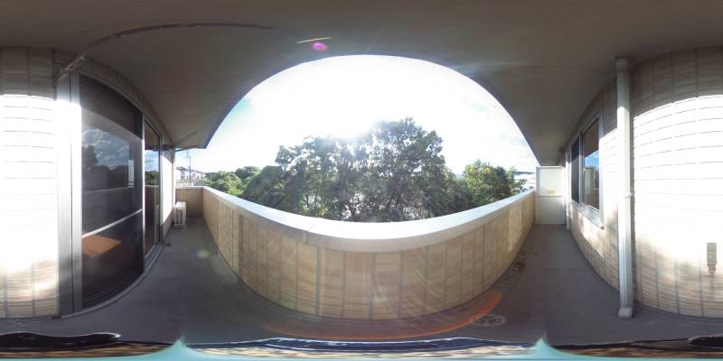 パノラマ画像バルコニー