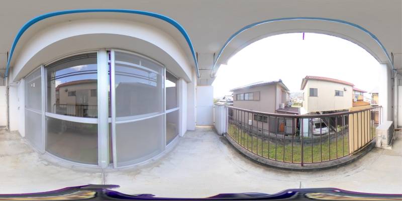 パノラマ画像バルコニー