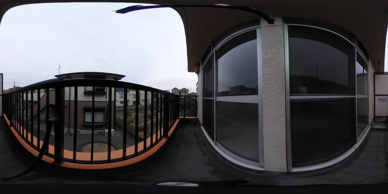 パノラマ画像バルコニー