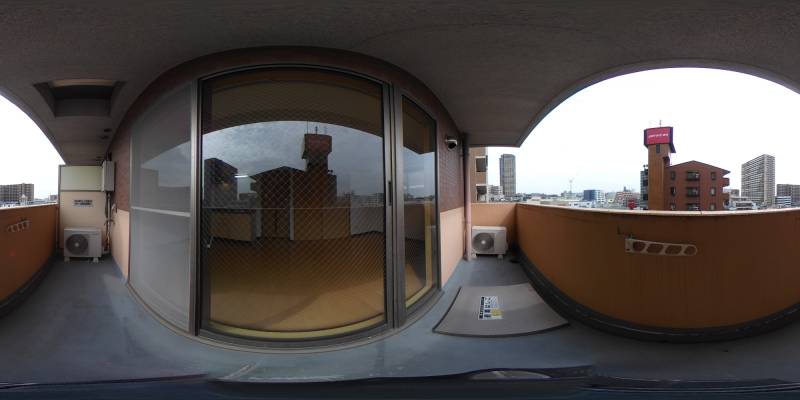 パノラマ画像バルコニー