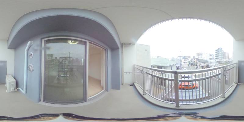 パノラマ画像バルコニー