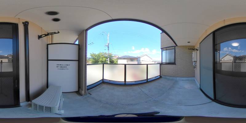 パノラマ画像バルコニー