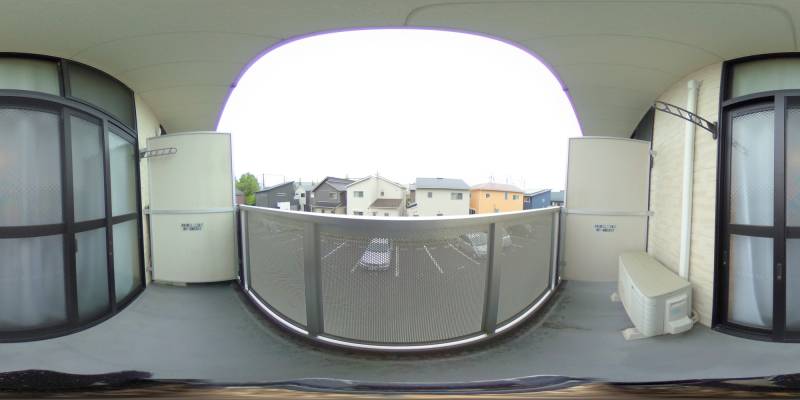 パノラマ画像バルコニー