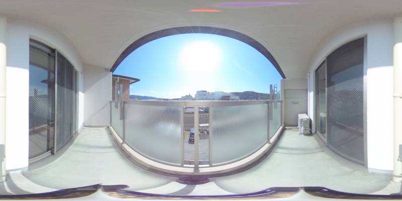 パノラマ画像バルコニー