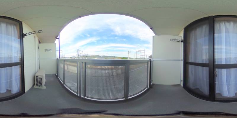 パノラマ画像バルコニー