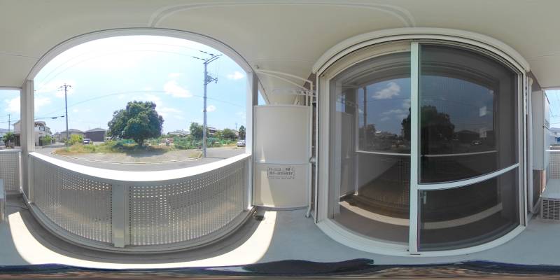 パノラマ画像バルコニー
