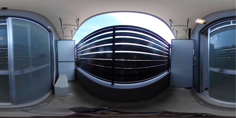 パノラマ画像バルコニー