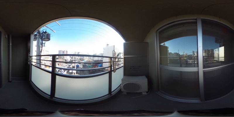 パノラマ画像バルコニー