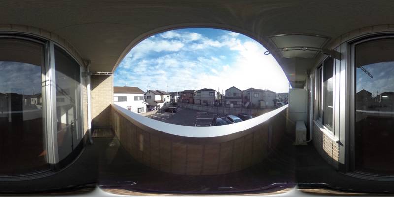 パノラマ画像バルコニー