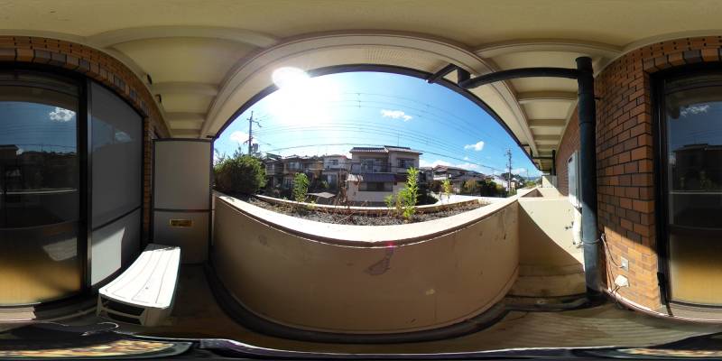 パノラマ画像バルコニー