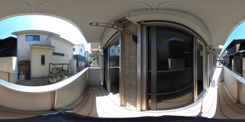 パノラマ画像バルコニー