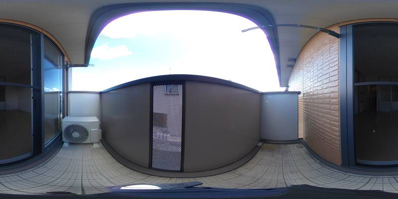 パノラマ画像バルコニー