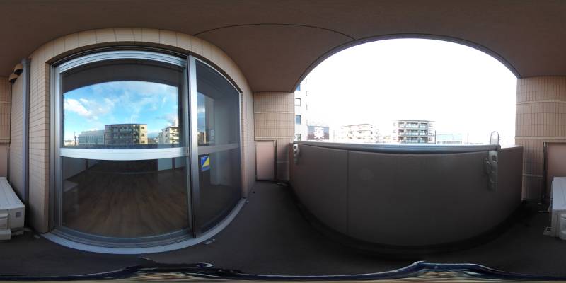 パノラマ画像バルコニー