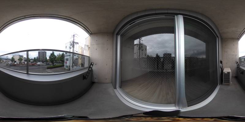 パノラマ画像バルコニー