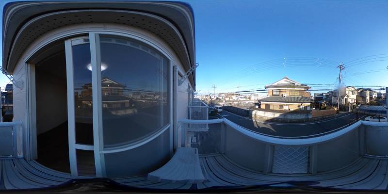 パノラマ画像バルコニー