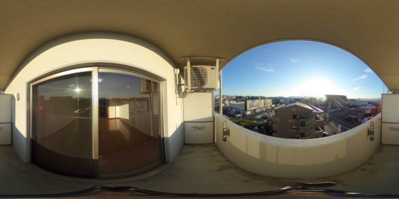 パノラマ画像バルコニー