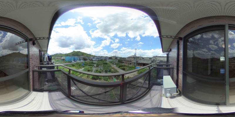 パノラマ画像バルコニー