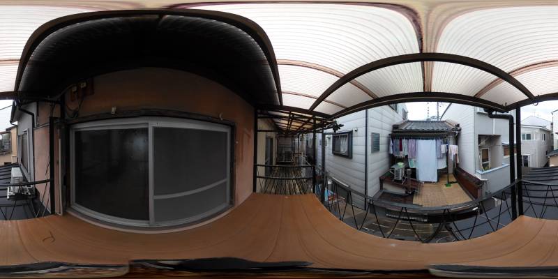 パノラマ画像バルコニー