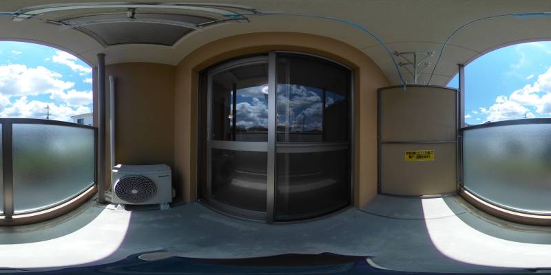 パノラマ画像バルコニー