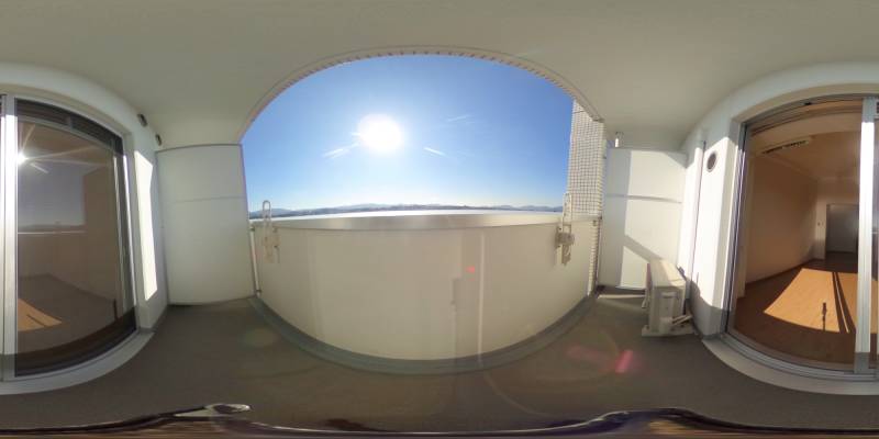 パノラマ画像バルコニー