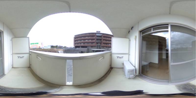 パノラマ画像バルコニー