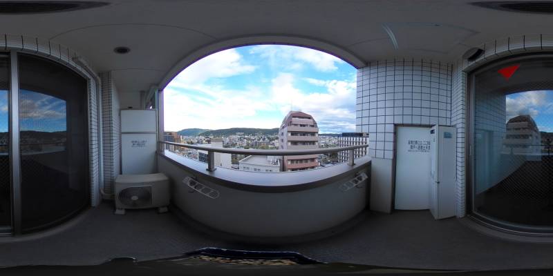 パノラマ画像バルコニー