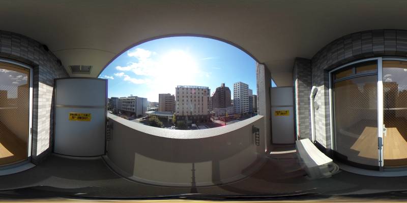 パノラマ画像バルコニー