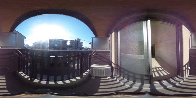 パノラマ画像バルコニー