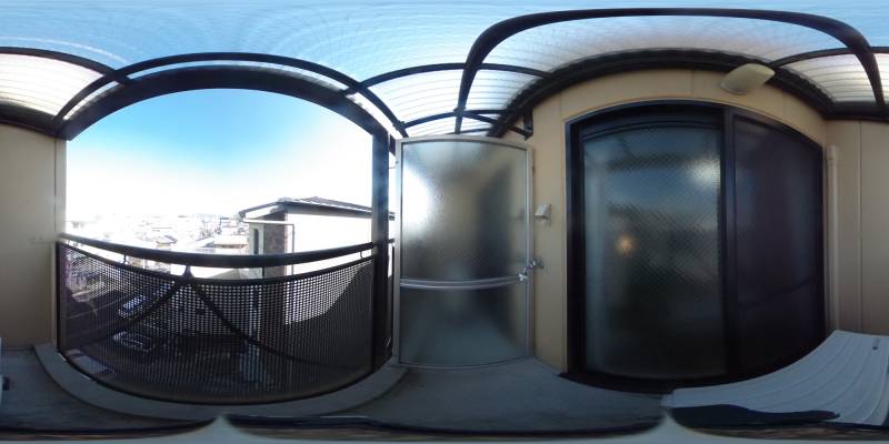 パノラマ画像バルコニー