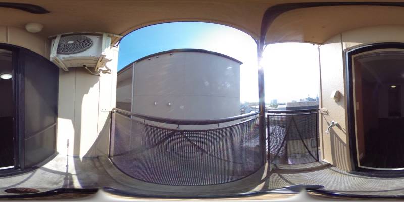 パノラマ画像バルコニー