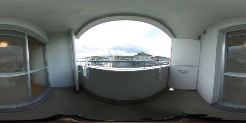 パノラマ画像バルコニー
