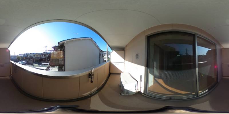 パノラマ画像バルコニー