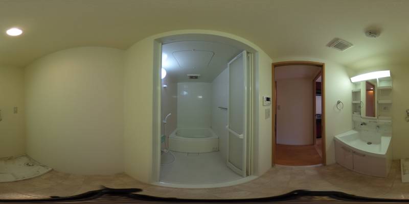 パノラマ画像洗面所